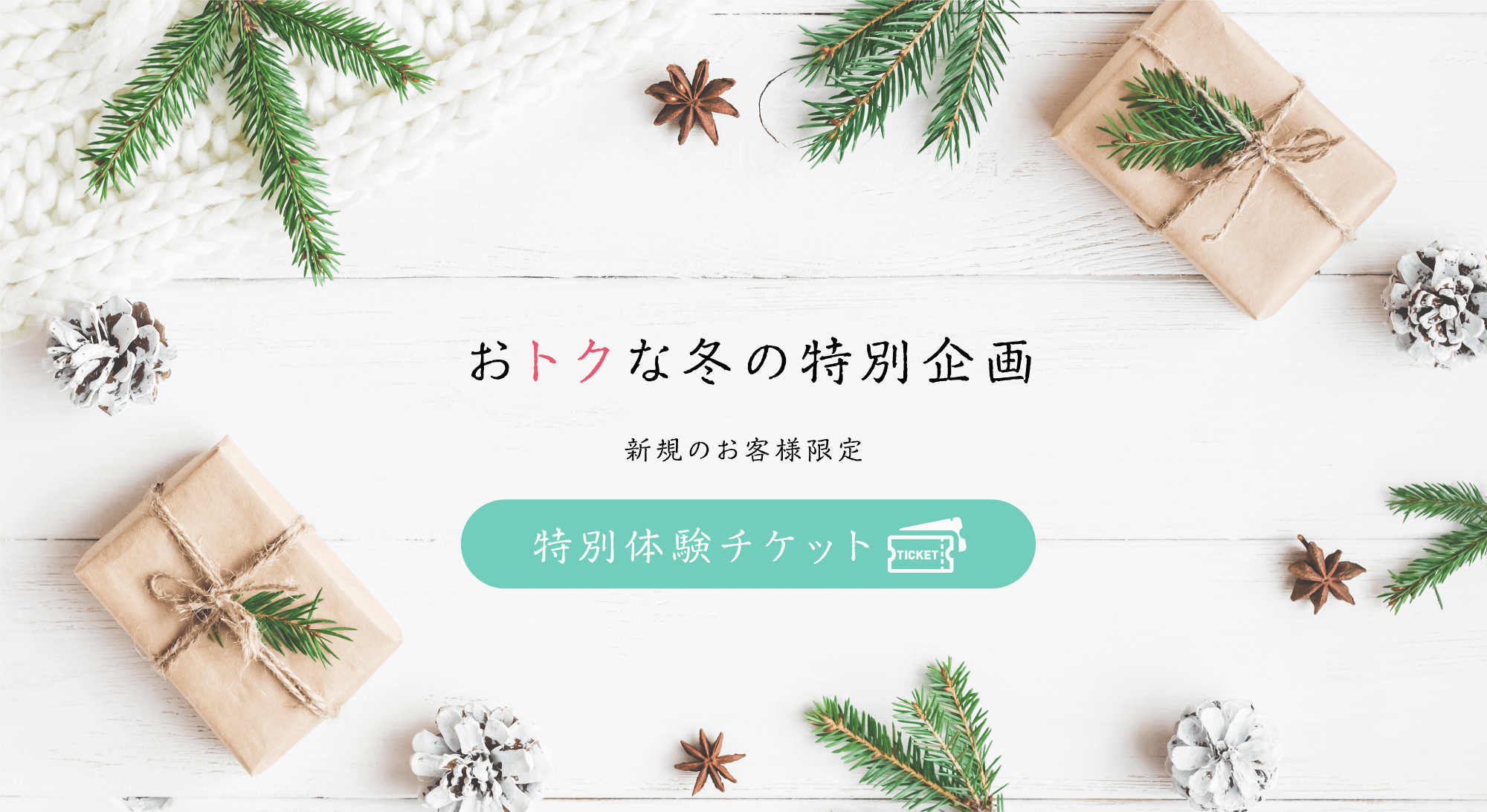 おトクな冬の特別企画
