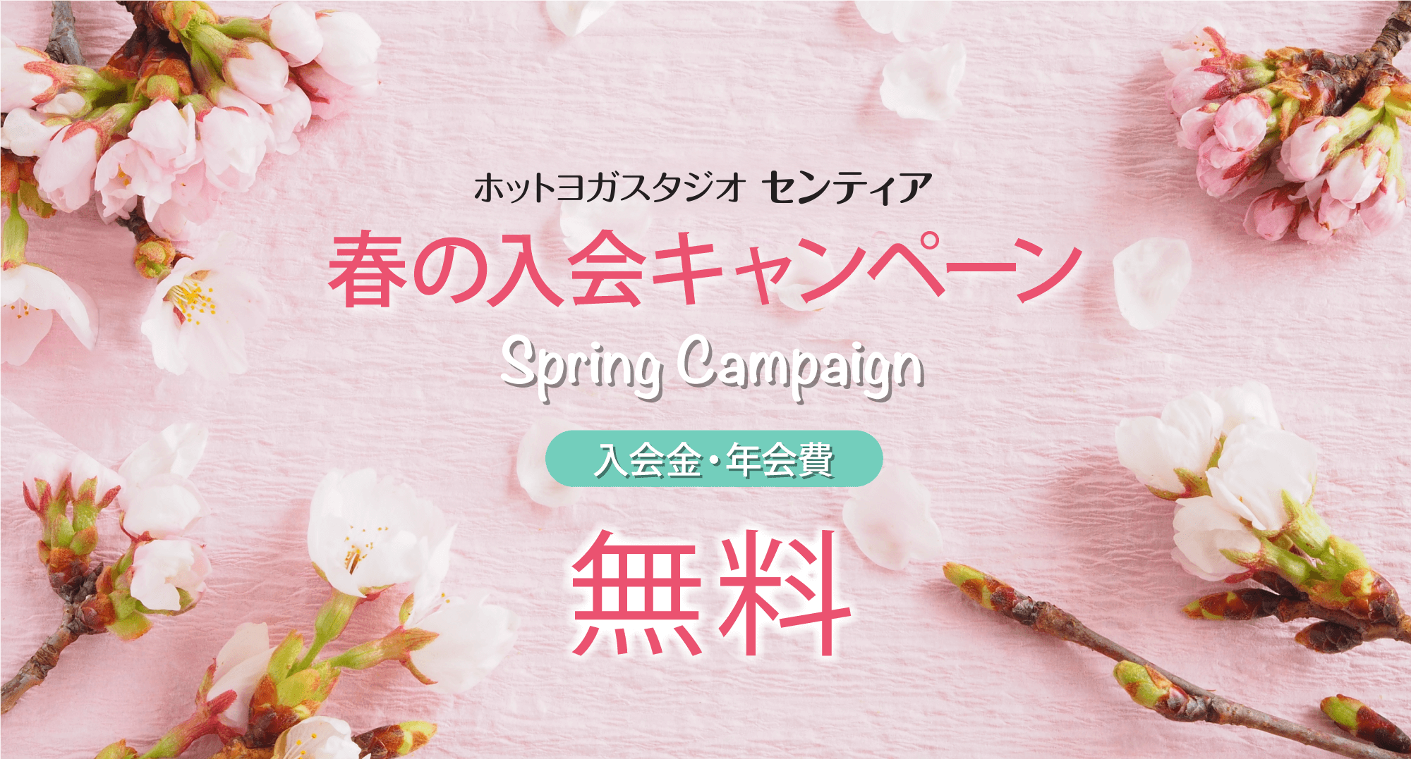 春の入会キャンペーン
