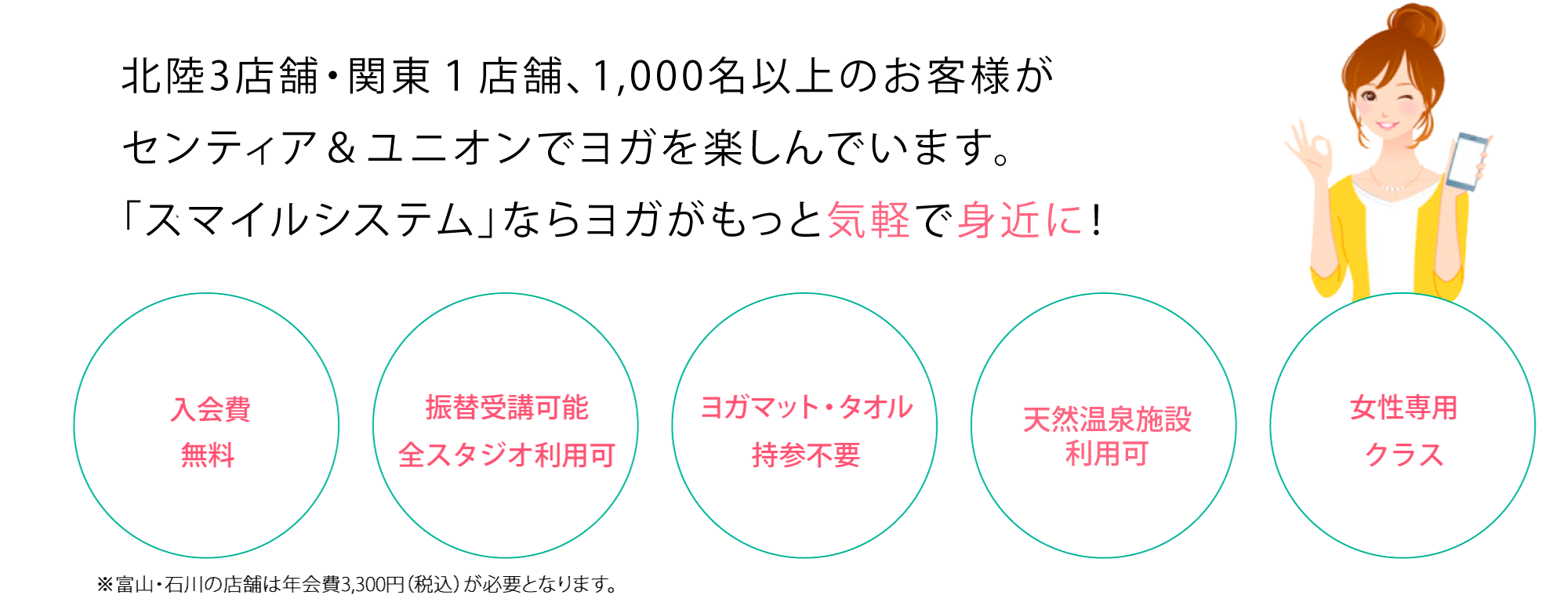 センティア＆ユニオンの「スマイルシステム」ならヨガがもっと気軽で身近に！